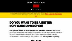 What Petrikainulainen.net website looked like in 2018 (6 years ago)