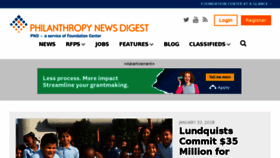 What Philanthropynewsdigest.org website looked like in 2018 (6 years ago)
