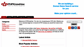 What Phpknowhow.com website looked like in 2018 (6 years ago)