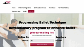 What Pbt.dance website looked like in 2018 (6 years ago)