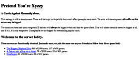 What Pretendyoure.xyz website looked like in 2018 (6 years ago)