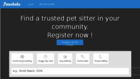 What Pawshake.com.au website looked like in 2018 (6 years ago)