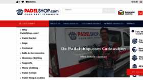 What Padelshop.com website looked like in 2018 (6 years ago)