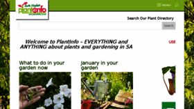 What Plantinfo.co.za website looked like in 2018 (6 years ago)