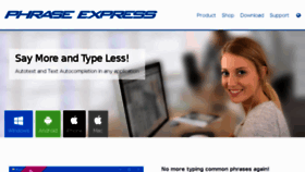 What Phraseexpress.com website looked like in 2018 (6 years ago)
