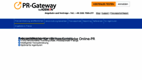 What Pr-gateway.de website looked like in 2018 (8 years ago)
