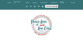 What Peaceloveandlowcarb.com website looked like in 2018 (6 years ago)