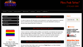 What Pikespeaktattoo.com website looked like in 2018 (6 years ago)