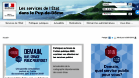 What Puy-de-dome.gouv.fr website looked like in 2018 (6 years ago)