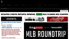 What Perfectgame.org website looked like in 2018 (6 years ago)