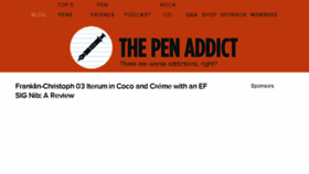 What Penaddict.com website looked like in 2018 (6 years ago)