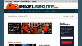 What Pixelsprite.fr website looked like in 2018 (6 years ago)