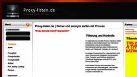 What Proxy-listen.de website looked like in 2018 (6 years ago)