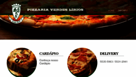 What Pizzariaverdeslirios.com.br website looked like in 2018 (6 years ago)