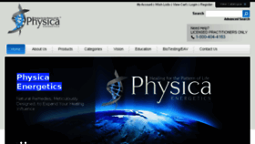What Physicaenergetics.com website looked like in 2018 (6 years ago)