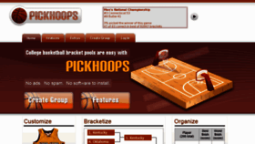 What Pickhoops.com website looked like in 2018 (6 years ago)