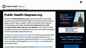 What Publichealthdegrees.org website looked like in 2018 (6 years ago)