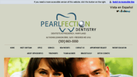 What Pearlfectiondentistry.com website looked like in 2018 (6 years ago)