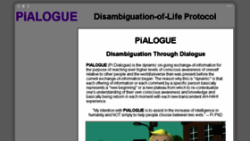 What Pialogue.info website looked like in 2018 (6 years ago)