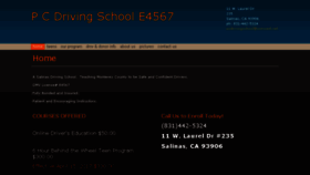What Pcdrivingschool.net website looked like in 2018 (6 years ago)