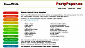 What Partypaper.ca website looked like in 2018 (6 years ago)