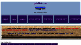 What Palsbet.com website looked like in 2018 (6 years ago)