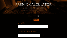 What Premixcalculator.com website looked like in 2018 (6 years ago)
