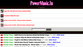 What Powermusic.in website looked like in 2018 (6 years ago)