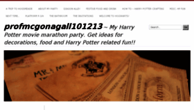 What Profmcgonagall101213.wordpress.com website looked like in 2018 (6 years ago)
