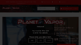 What Planet-vapor.com website looked like in 2018 (6 years ago)