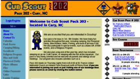 What Pack202cary.org website looked like in 2018 (6 years ago)