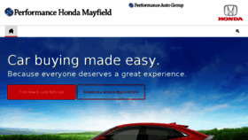 What Performancehondamayfield.ca website looked like in 2018 (6 years ago)