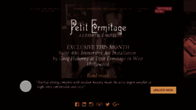 What Petitermitage.com website looked like in 2018 (6 years ago)
