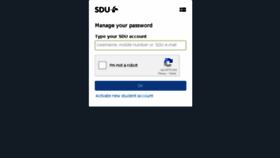 What Password.sdu.dk website looked like in 2018 (6 years ago)