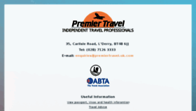 What Premiertravel.uk.com website looked like in 2018 (7 years ago)