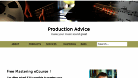 What Productionadvice.co.uk website looked like in 2018 (6 years ago)