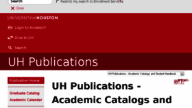 What Publications.uh.edu website looked like in 2018 (6 years ago)