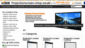 What Projectionscreen-shop.co.uk website looked like in 2018 (6 years ago)