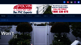 What Polvinfencing.com.au website looked like in 2018 (6 years ago)
