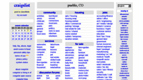 What Pueblo.craigslist.org website looked like in 2018 (6 years ago)