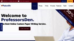 What Professorsden.com website looked like in 2018 (6 years ago)