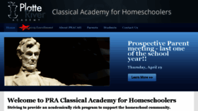 What Praclassicalacademy.com website looked like in 2018 (6 years ago)