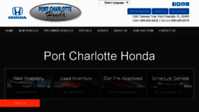 What Portcharlottehonda.com website looked like in 2018 (6 years ago)