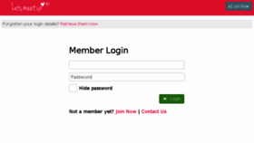 What Portal.letsmeetup.com website looked like in 2018 (6 years ago)