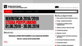 What Podyplomowe.asp.lodz.pl website looked like in 2018 (6 years ago)