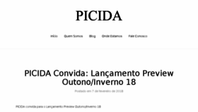 What Picida.com website looked like in 2018 (6 years ago)