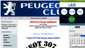 What Peugeot307club.hu website looked like in 2018 (6 years ago)
