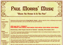 What Paulmorrismusic.co.uk website looked like in 2018 (6 years ago)