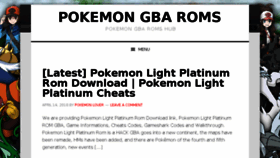 What Pokemongbaroms.com website looked like in 2018 (6 years ago)