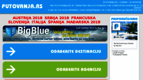 What Putovanja.rs website looked like in 2018 (6 years ago)